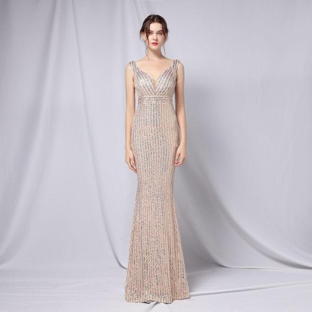 Sequined Fishtail Long Dress