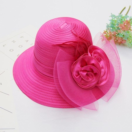 Flower Net Yarn Gift Hat