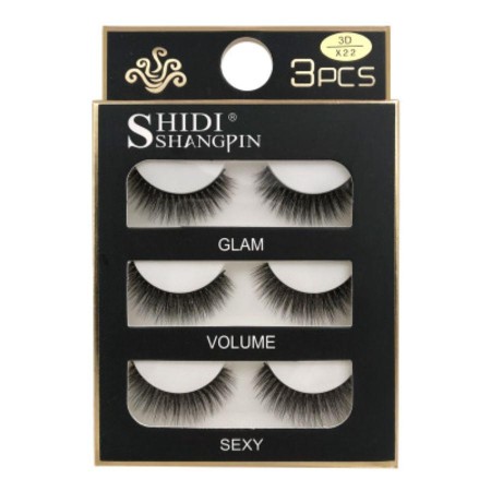 3D mink 3 pairs false eyelashes
