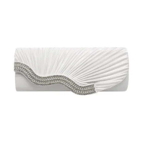 Rhinestone Pleated Clutch