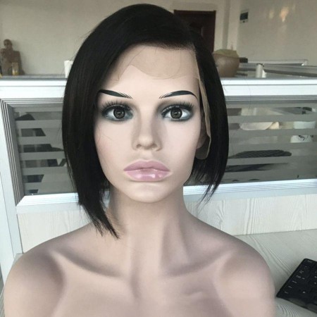 Bob Wig Real Hair Short Straight