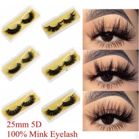 Wispy Fluffy Fake Lashes Mink 25mm