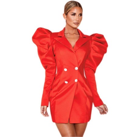 Small suit jacket hip skirt dress