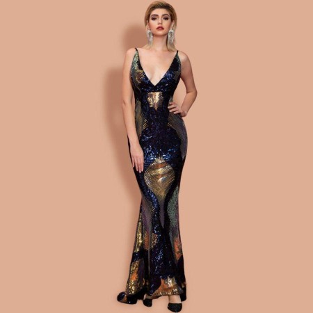 sequined fishtail dress Adaline