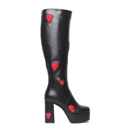 Zipper High Thick Heel High-tube Boots