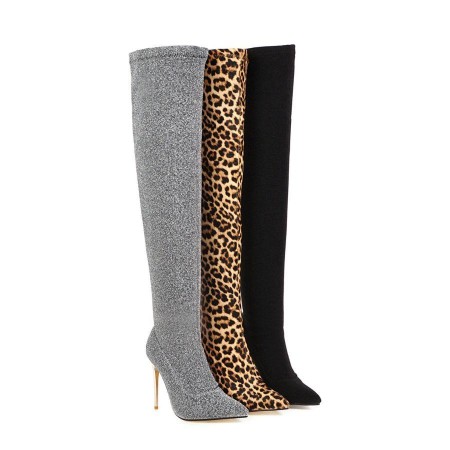 Super High Heel Plus Size Leopard