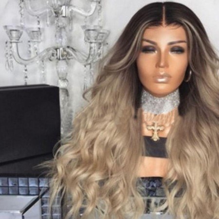 long curly hair big wave wig