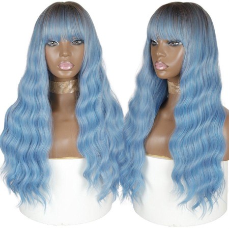 Big Blue Wave Chemical Fiber Wig