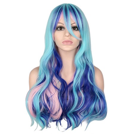 Cosplay Gradient turquoise pink blue