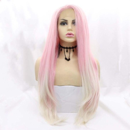 Gradient Big Wave Wig pink blonde