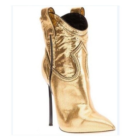 Pointed titching High Heel Boots