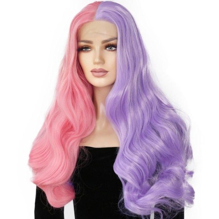 Two-tone Long Curly Hair Lace Wig