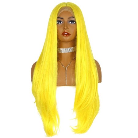 Trendy Yellow Silk Wig