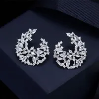 Accesorios De Diseño Austriaco Pendientes De Botón De Joyería De Cristal Con Circonita Cúbica