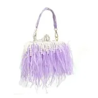 Ostrich Hair Bag Fashion Clutch Bag