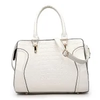 Crocodile Print Smiley One-Shoulder Cross Bag