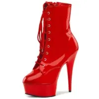 Sadie Lace-Up Low Boots Black Pole Dance 
