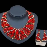 Ribbon Of Lux Necklace, Earrings Set