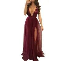 Sequined Chiffon Dress