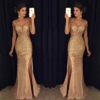 Split Sequin Dress Hadley