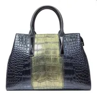 Crocodile Pattern Leather Handbag