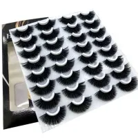 Pairs 8-25mm Fake Eyelashes 100 Mink Eyelashes Mink