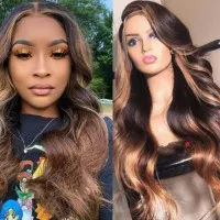 Long Curly Hair Wavy Curly Hair Front Lace African Women Chemical Fiber Wig Delaney