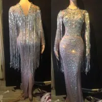Hip Curtain Costume Dress With Tassels