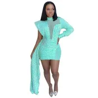 Vestido Sexy De Malla De Perforación Caliente