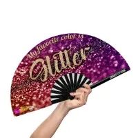Bamboe Clack Fan My Favorite Color Is Glitter